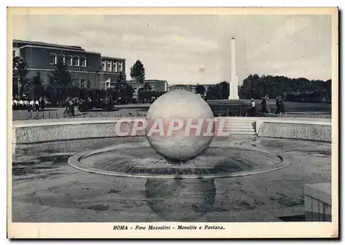Cartes postales Roma Foro Mussolini Monolite e fontana