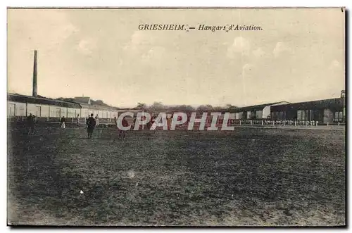 Cartes postales Stade Griesheim Hangars d&#39aviation Football