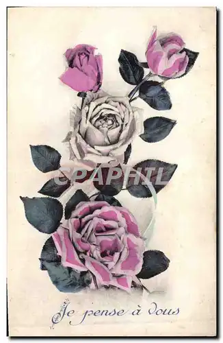 Cartes postales Fantaisie Fleurs