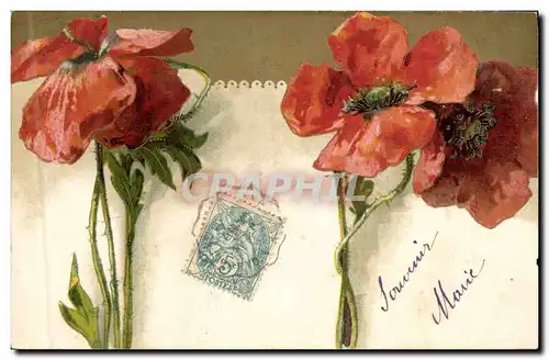 Cartes postales Fantaisie Fleurs