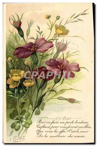 Cartes postales Fantaisie Fleurs