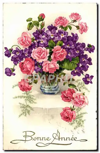 Cartes postales Fantaisie Fleurs