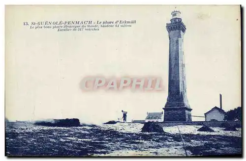 Cartes postales Phare d&#39Eckmuhl St Guenole Phare electrique