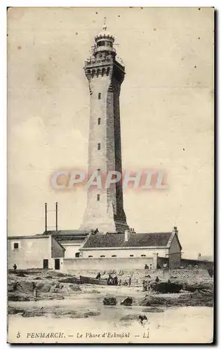 Ansichtskarte AK Phare Penmarch Le phare d&#39Eckmuhl