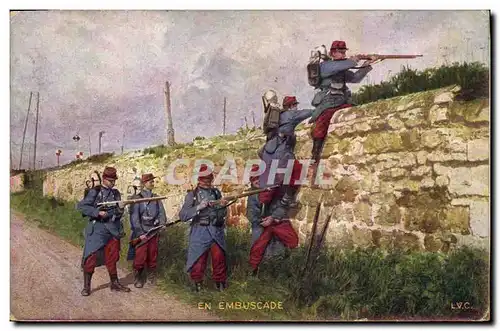 Cartes postales Militaria En embuscade