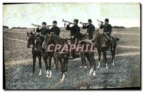 Cartes postales Militaria Artillerie Trompettes