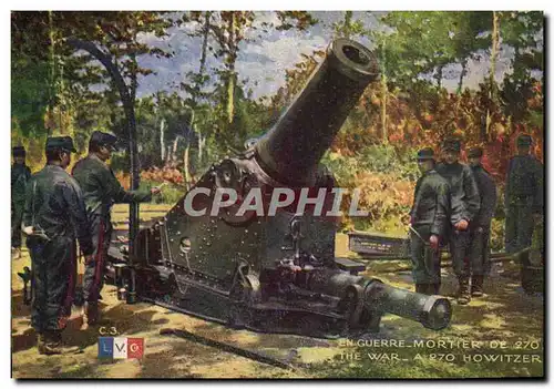 Cartes postales Militaria Mortier de 270