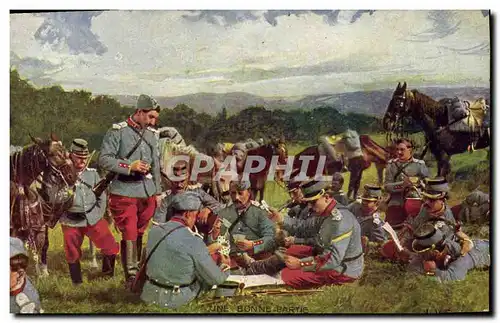 Cartes postales Militaria Une bonne partie de cartes