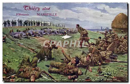 Cartes postales Militaria L&#39abus du drapeau blanc