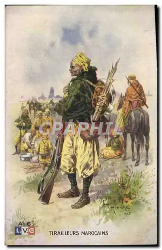 Cartes postales Militaria Tiralleurs marocains
