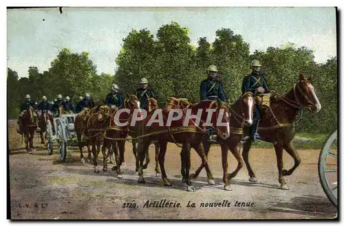 Cartes postales Militaria Artillerie la nouvelle tenue