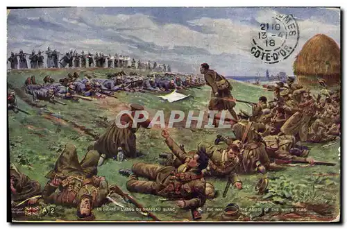 Cartes postales Militaria L&#39abus du drapeau blanc