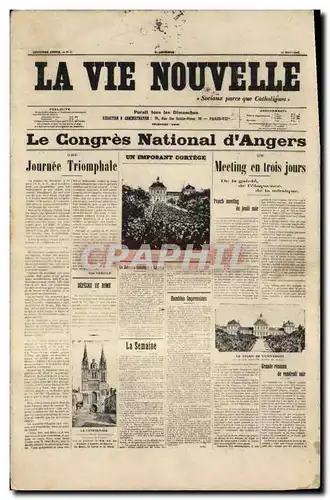 Ansichtskarte AK Journaux Journal La vie Nouvelle Le Congres National d&#39Angers TOP