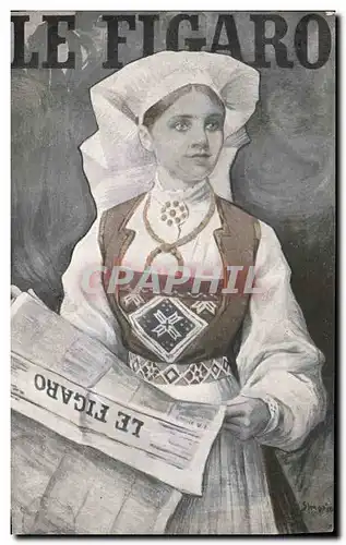 Cartes postales Fantaisie Journaux Journal Le Figaro TOP