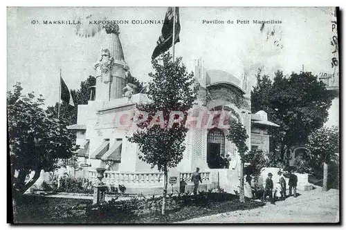 Cartes postales Journaux Journal Marseille Exposition Coloniale Pavillon du Petit Marseillais