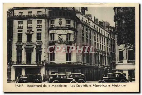 Cartes postales Journaux Journal Paris Boulevard de la Madeleine Les quotidiens Republicains Regionaux Foire de