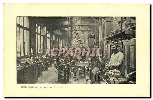 Cartes postales Journaux Journal Imprimerie Nationale Fonderie