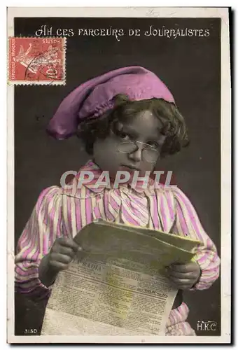 Cartes postales Fantaisie Journaux Journal La Radia Enfant Journaliste