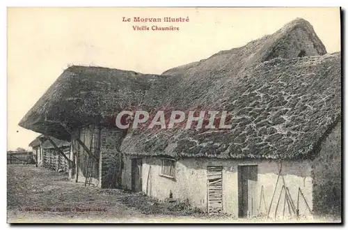 Cartes postales Folklore Morvan Vieille chaumiere