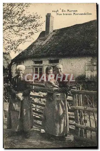 Cartes postales Folklore Morvan Nos braves Morvandelles