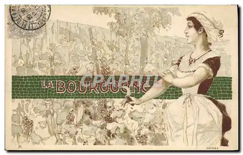 Cartes postales Folklore La Bourgogne Illustrateur