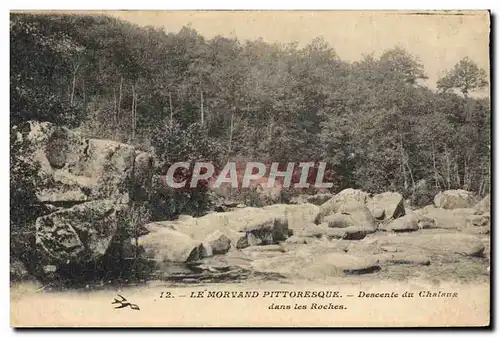 Ansichtskarte AK Morvand Morvan Descente du Chalaux dans les roches