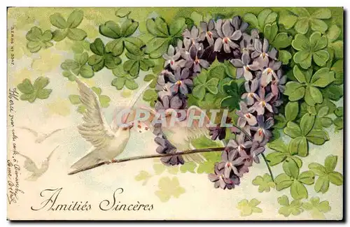 Cartes postales Fantaisie Fleurs Colombes