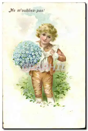 Cartes postales Fantaisie Fleurs Enfant