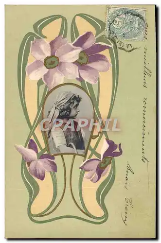 Cartes postales Fantaisie Fleurs Enfant