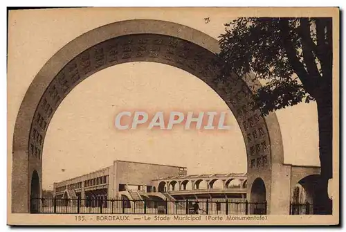 Cartes postales Bordeaux Le stade municipal Porte monumentale