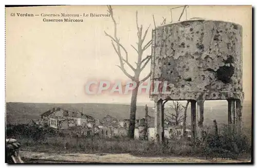 Cartes postales Chateau d&#39eau Verdun Casernes Marceau Le reservoir Militaria