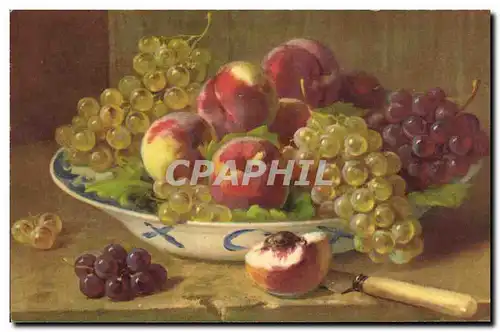 Cartes postales Fantaisie Nature morte Raisins