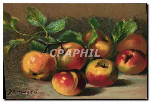 Cartes postales Fantaisie Nature morte Pommes