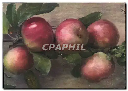 Ansichtskarte AK Fantaisie Nature morte Pommes