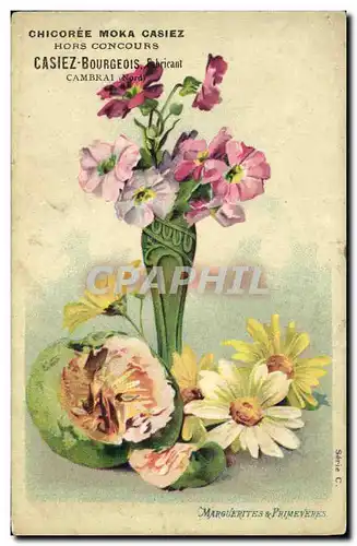 Cartes postales Fantaisie Fleurs Marguerites & Primeveres