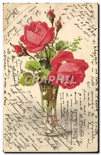 Cartes postales Fantaisie Fleurs