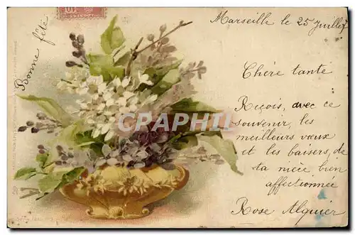 Cartes postales Fantaisie Fleurs