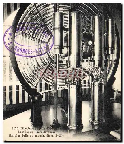 Cartes postales Phare St Georges de Didonne Lentille du phare de Suzac