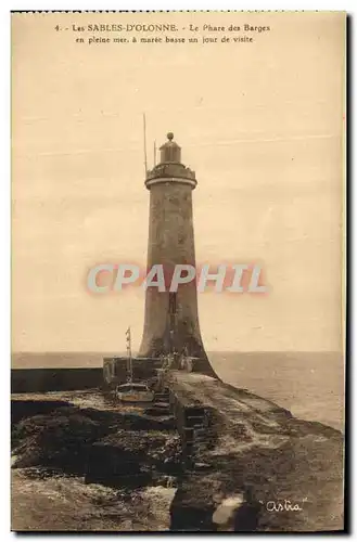 Ansichtskarte AK Phare des Barges en pleine mer a maree basse un jour de visite Les Sables d&#39Olonne