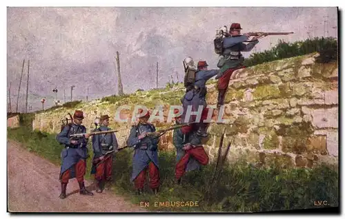 Cartes postales Militaria En embuscade