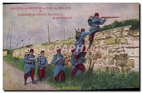 Cartes postales Militaria En embuscade Frere Mathias Marseille