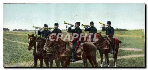 Ansichtskarte AK Militaria Artillerie Trompettes Cheval