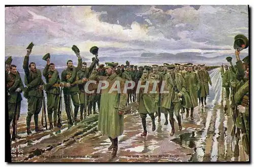 Cartes postales Militaria Le roi d&#39Angleterre au front