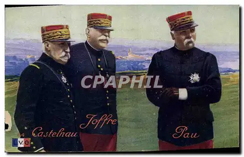 Cartes postales Militaria General Castelnau Joffre Pau