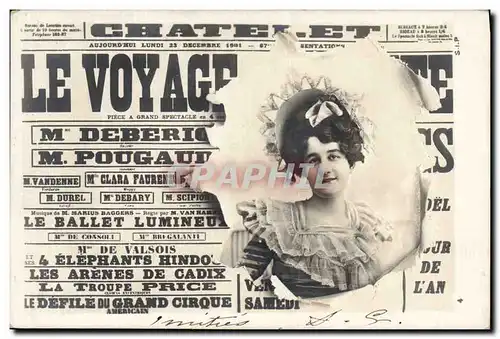 Cartes postales Fantaisie Journaux Journal Le Voyage Chatelet Deberio Pougault