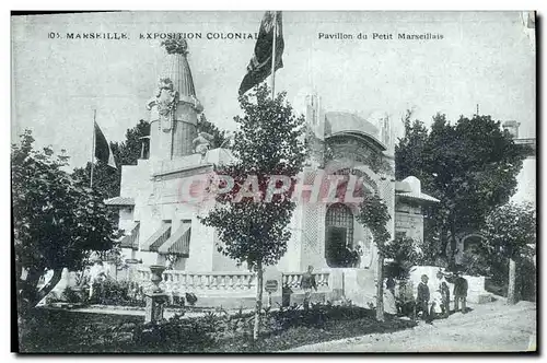 Cartes postales Journaux Journal Marseille Exposition coloniale Pavillon du Petit Marseillais