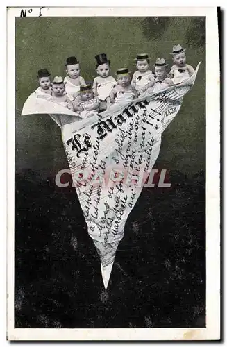 Cartes postales Fantaisie Journaux Journal Le Matin Enfants Bebes