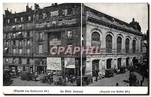 Cartes postales Journaux Journal Paris Rue lafayette Le Petit Journal Rue Cadet