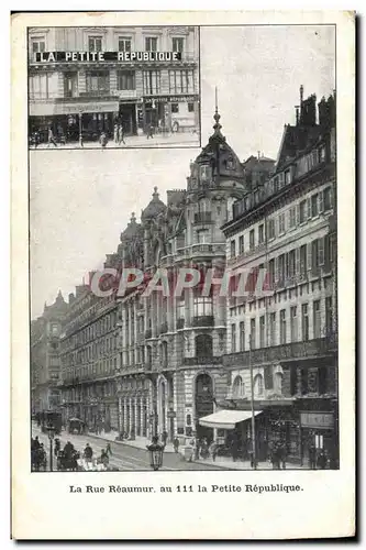 Cartes postales Journaux Journal Paris Rue Reaumur 111 La Petite Republique