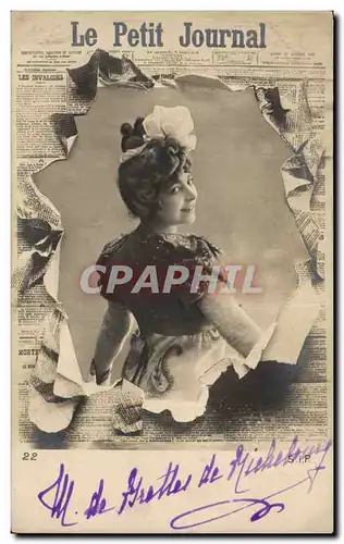 Cartes postales Fantaisie Journaux Journal Le Petit Journal Femme